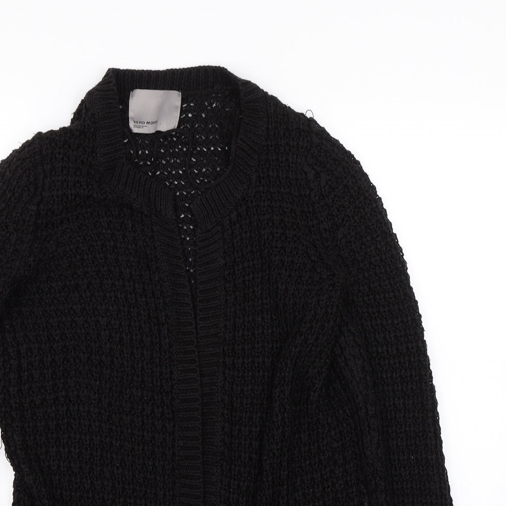 VERO MODA Womens Black  Knit Cardigan Jumper Size M