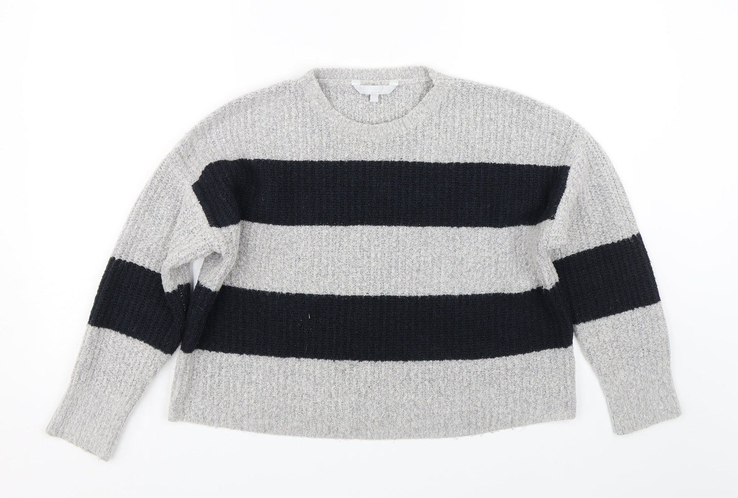Red Herring Womens Grey Striped  Pullover Jumper Size 14