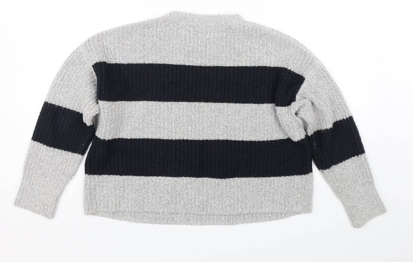 Red Herring Womens Grey Striped  Pullover Jumper Size 14