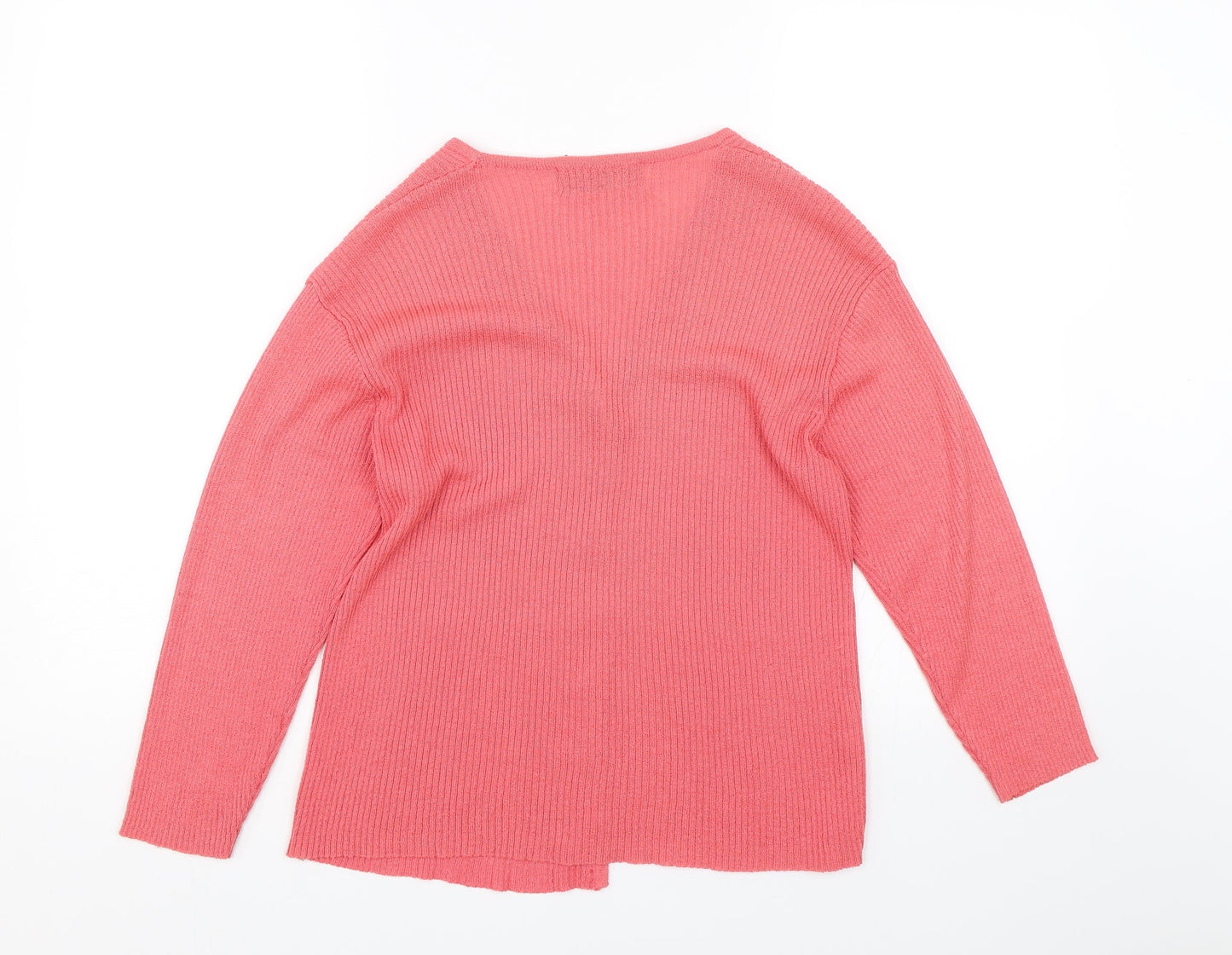 AMARANTO Womens Pink Striped  Cardigan Jumper Size S