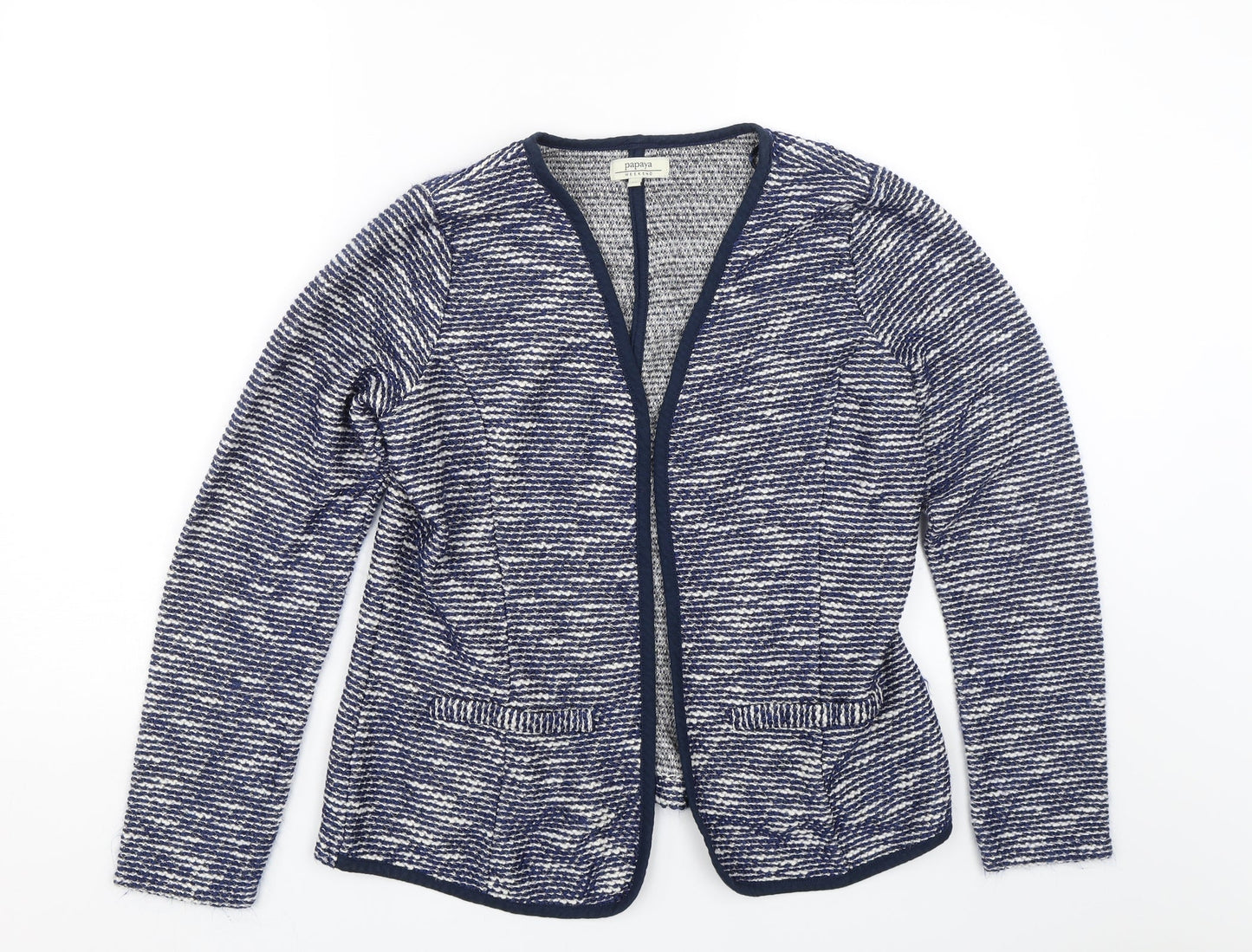 Papaya Womens Blue  Knit Cardigan Jumper Size 16