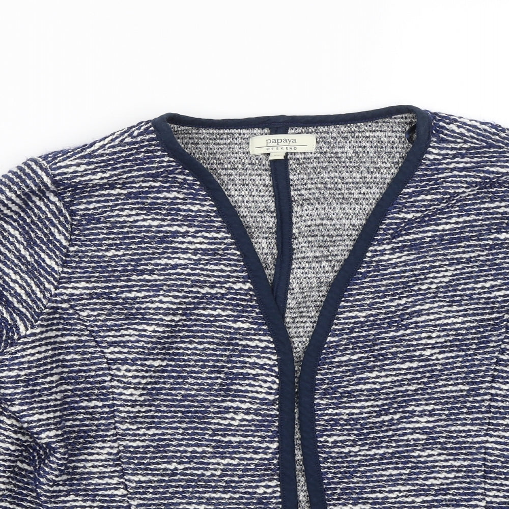 Papaya Womens Blue  Knit Cardigan Jumper Size 16