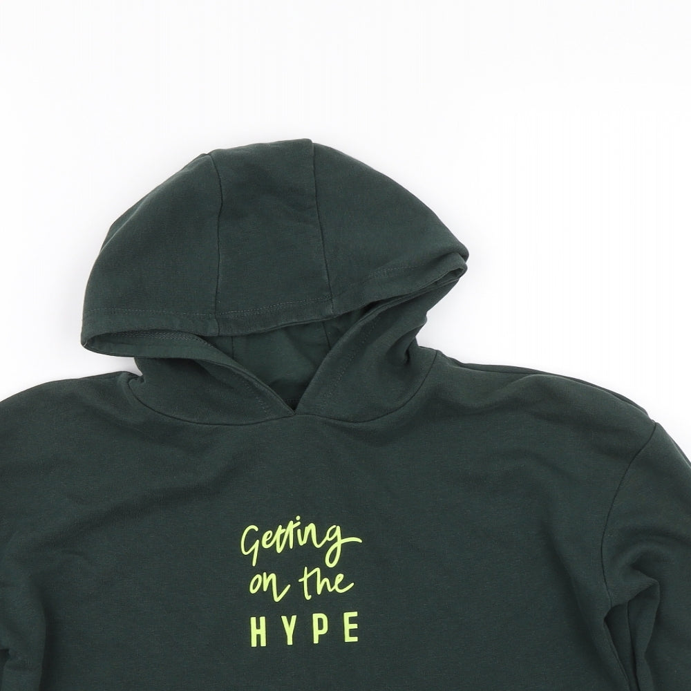 George Girls Green   Pullover Hoodie Size 8-9 Years