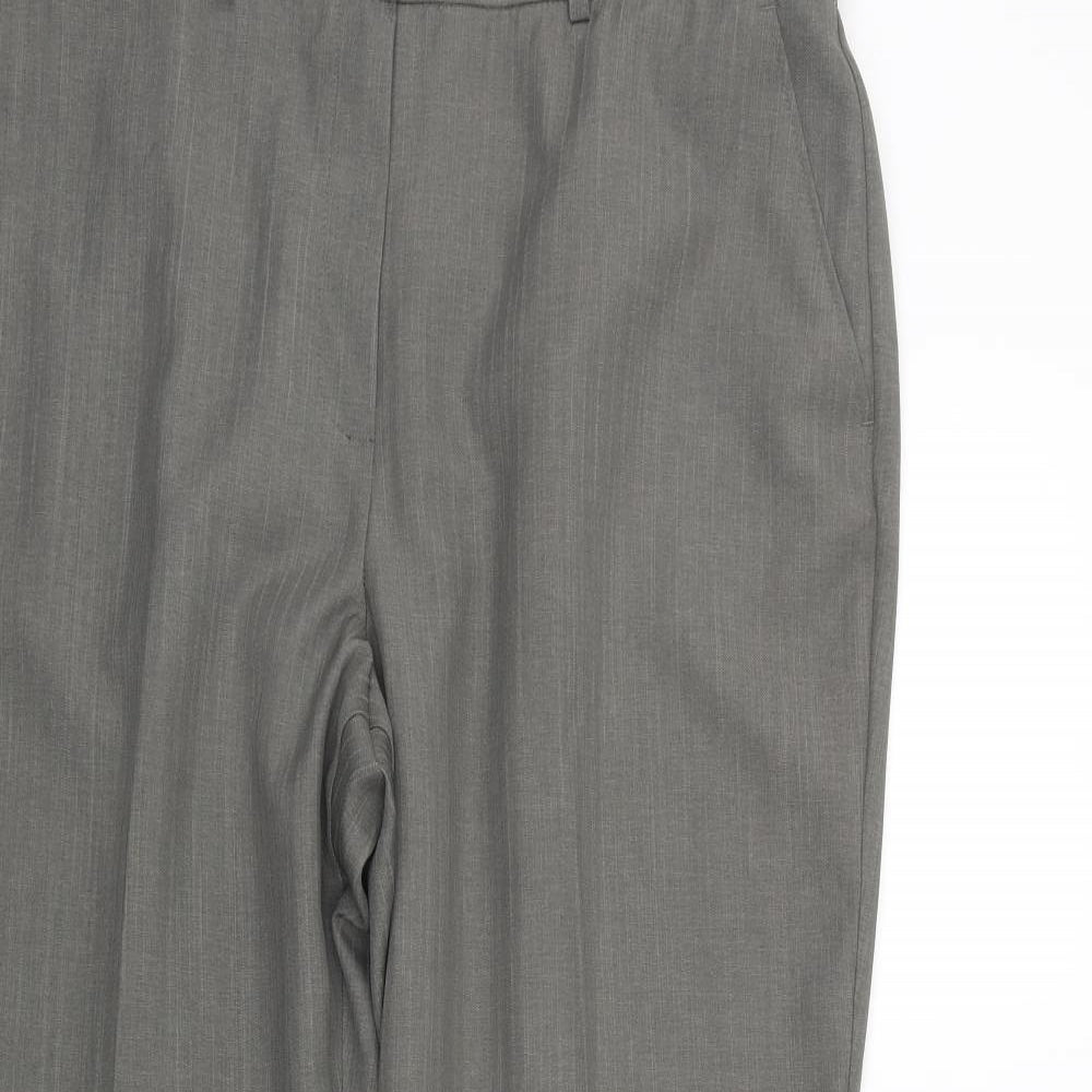 Impressions Womens Grey   Trousers  Size 16 L25 in - Elastic Waist Band