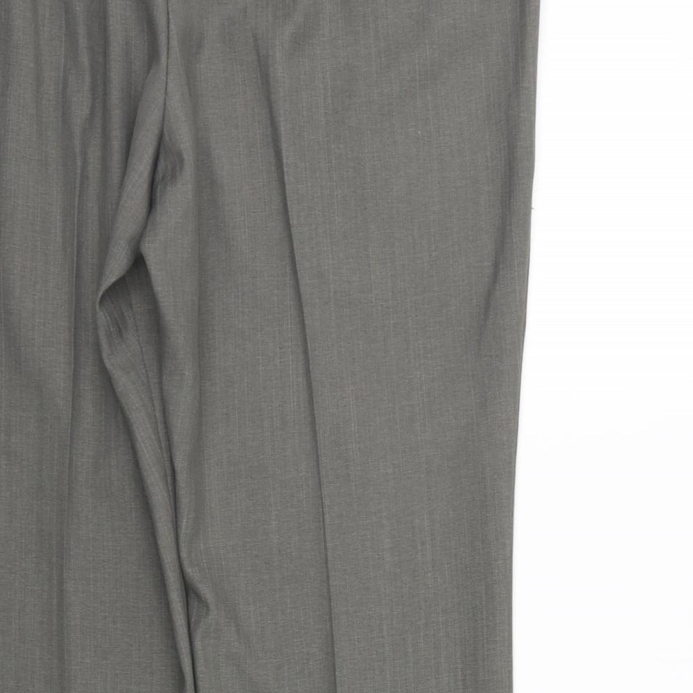 Impressions Womens Grey   Trousers  Size 16 L25 in - Elastic Waist Band
