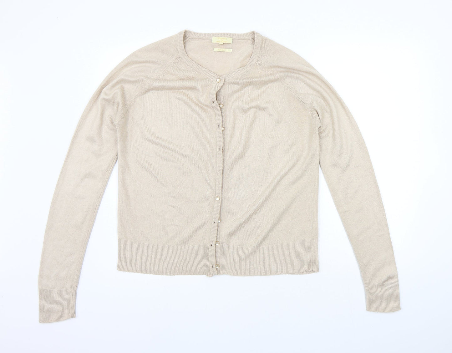 Sarah Hamilton Womens Beige   Cardigan Jumper Size M