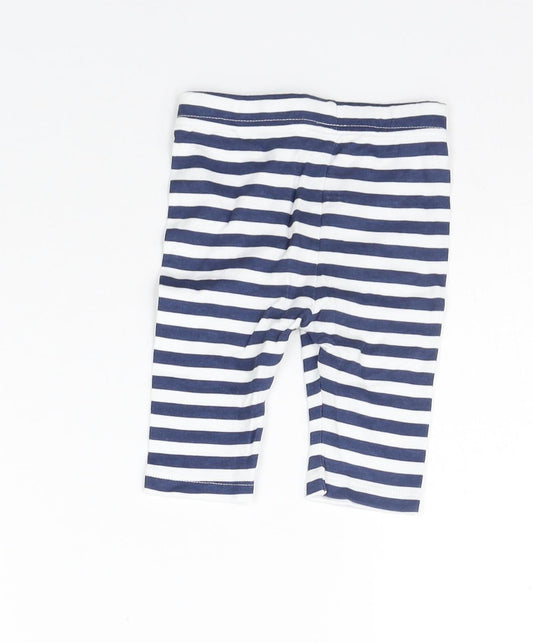 Disney Boys Blue Striped  Jogger Leggings Size 0-3 Months