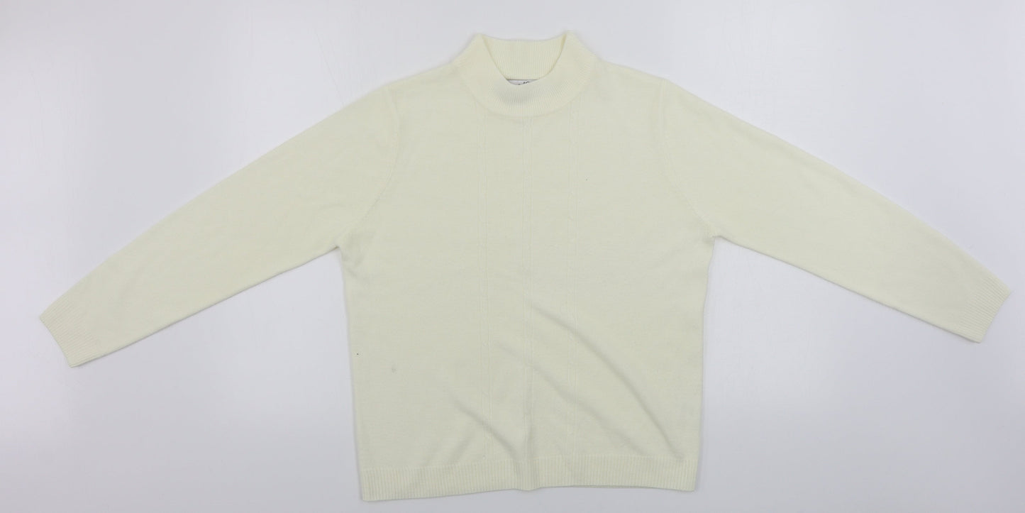 pure&natural Womens Ivory   Pullover Jumper Size 14