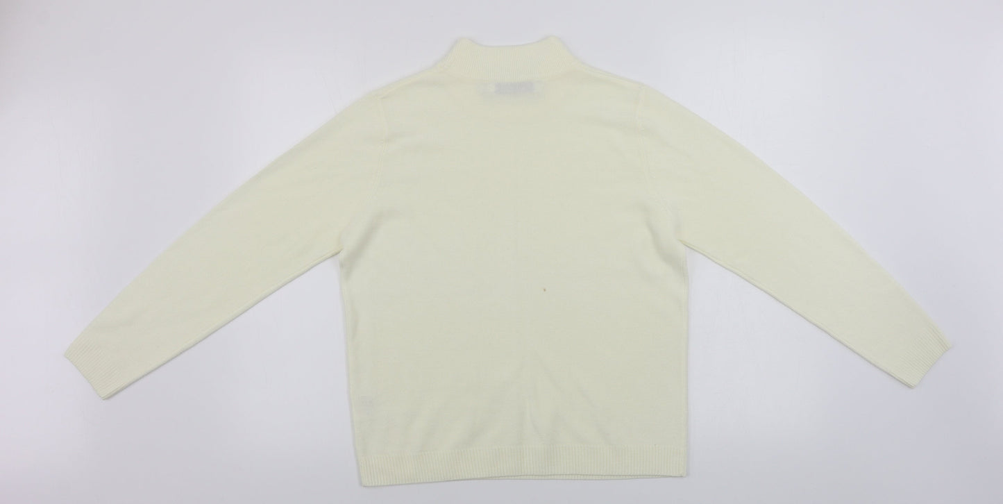 pure&natural Womens Ivory   Pullover Jumper Size 14
