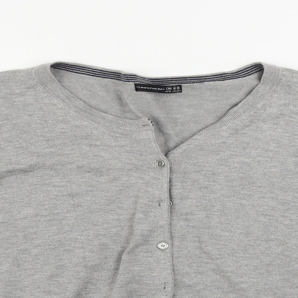 Atmosphere  Womens Grey   Cardigan Jumper Size 10