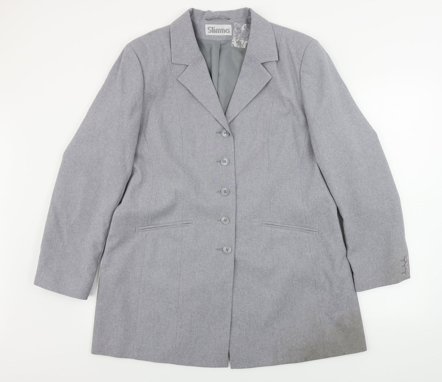 SLIMMA  Womens Grey   Jacket Blazer Size 18