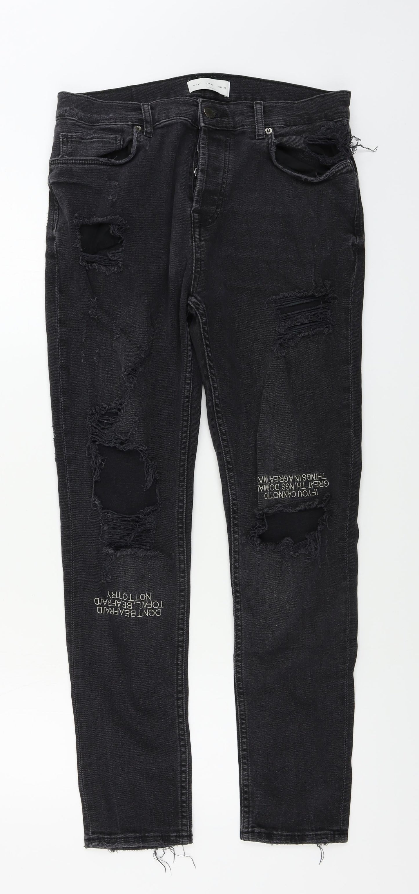Preworn  Womens Black   Skinny Jeans Size 30 in L27 in