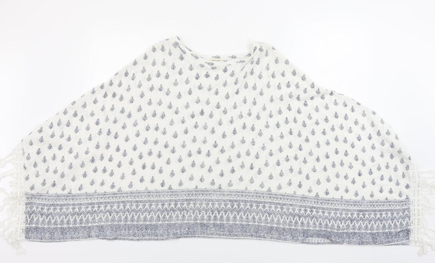 River Island  Womens White Floral  Pullover Jumper Size L