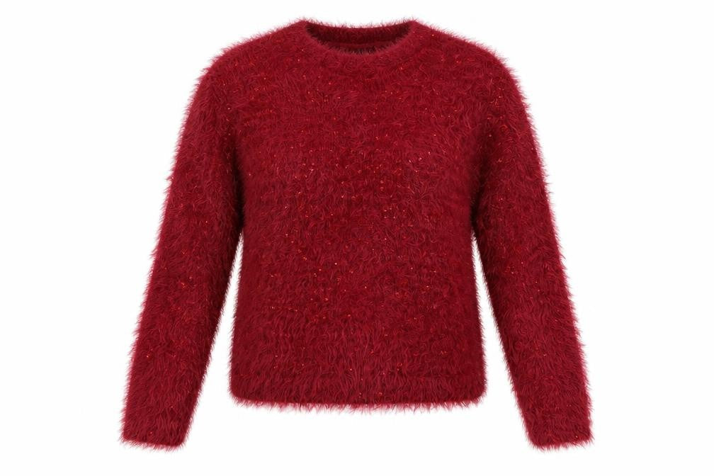 Front view of Papaya women’s purple jumper, size S