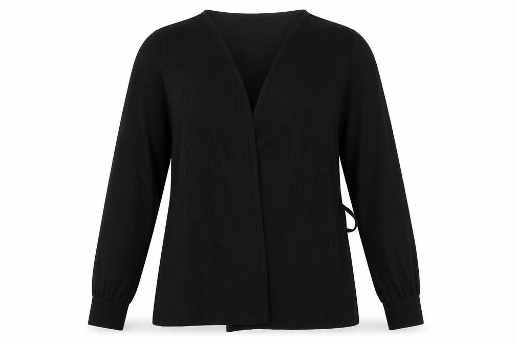 Boohoo Womens Black   Wrap Jumper Size 16