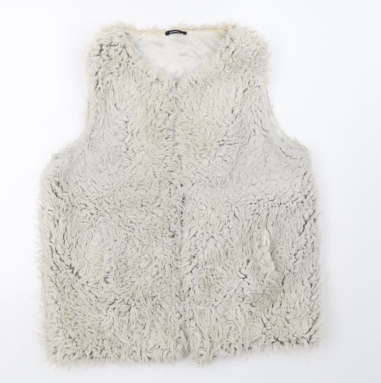 Roman Womens Grey   Vest Jumper Size 12