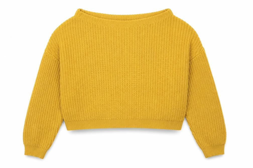 Front view of Missguided women’s yellow jumper, size M