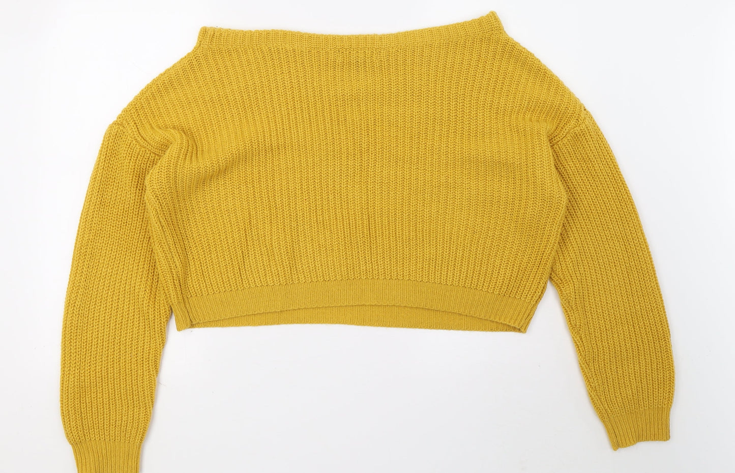 Missguided Womens Yellow   Pullover Jumper Size M