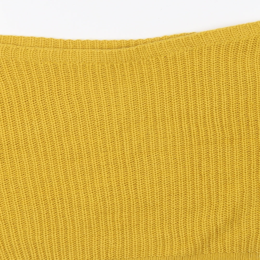 Missguided Womens Yellow   Pullover Jumper Size M
