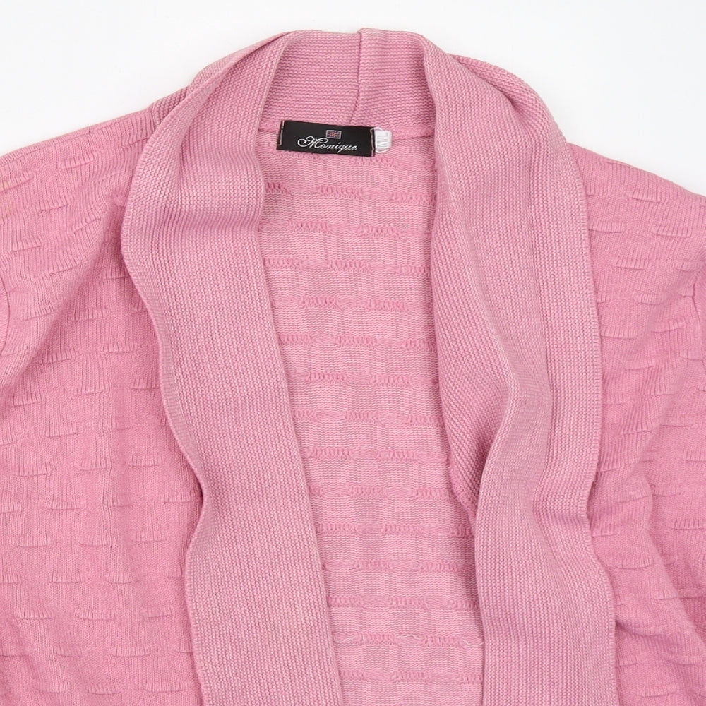 Monique Womens Pink   Cardigan Jumper Size M