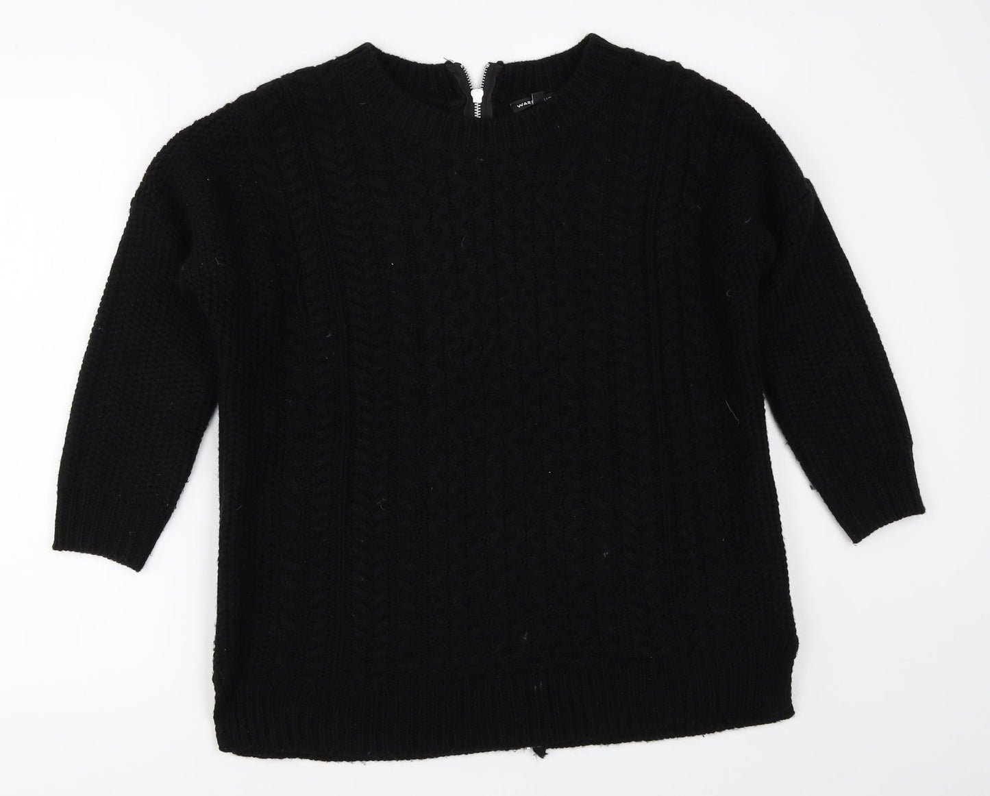 Warehouse Womens Black   Pullover Jumper Size S