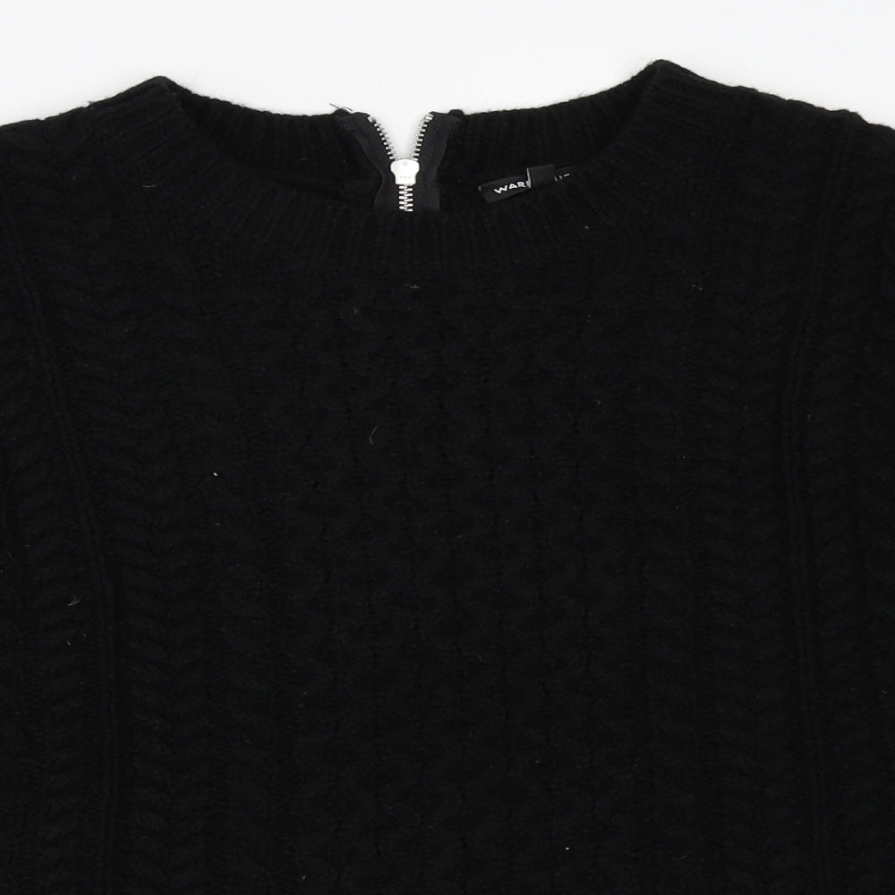 Warehouse Womens Black   Pullover Jumper Size S
