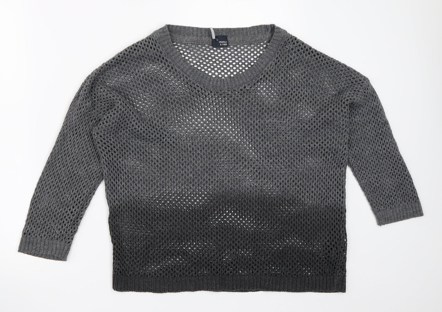 Sparkle & Fade Womens Grey   Pullover Jumper Size S
