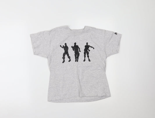 Matalan Boys Grey   Pullover T-Shirt Size S  - FORTNITE