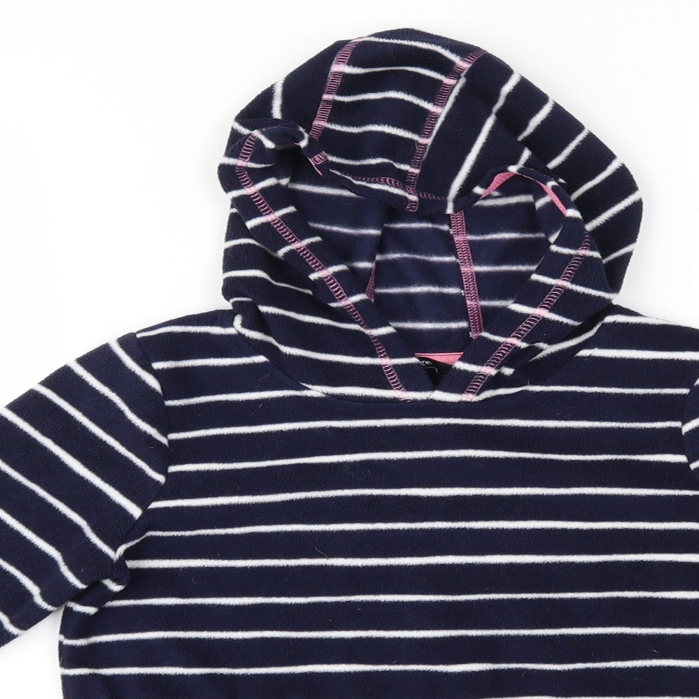 George Girls Blue Striped  Pullover Hoodie Size 8-9 Years