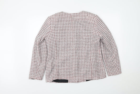 Anthology Womens Pink Check  Overcoat Coat Size 14