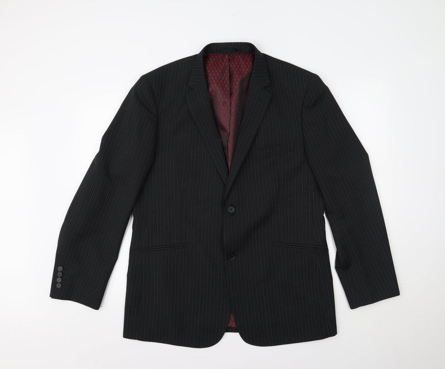 Taylor & Wright Mens Black Striped  Jacket Suit Jacket