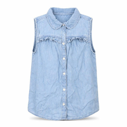 Gap Girls Blue  Denim Basic Button-Up Size M