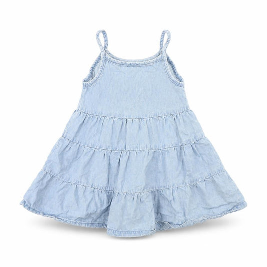 M&Co Girls Blue  Denim Fit & Flare  Size 18 Months
