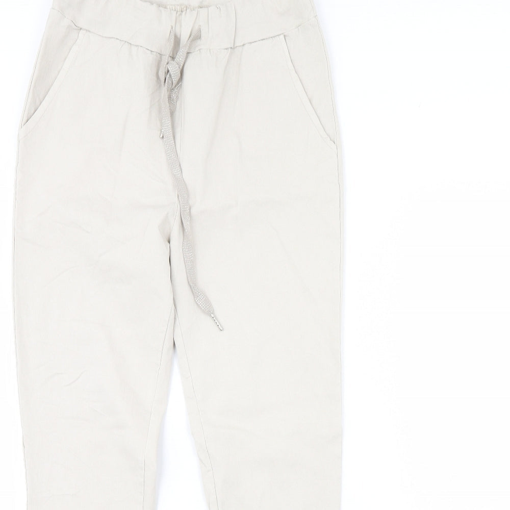 Preworn Womens Beige   Trousers  Size 28 in L29 in
