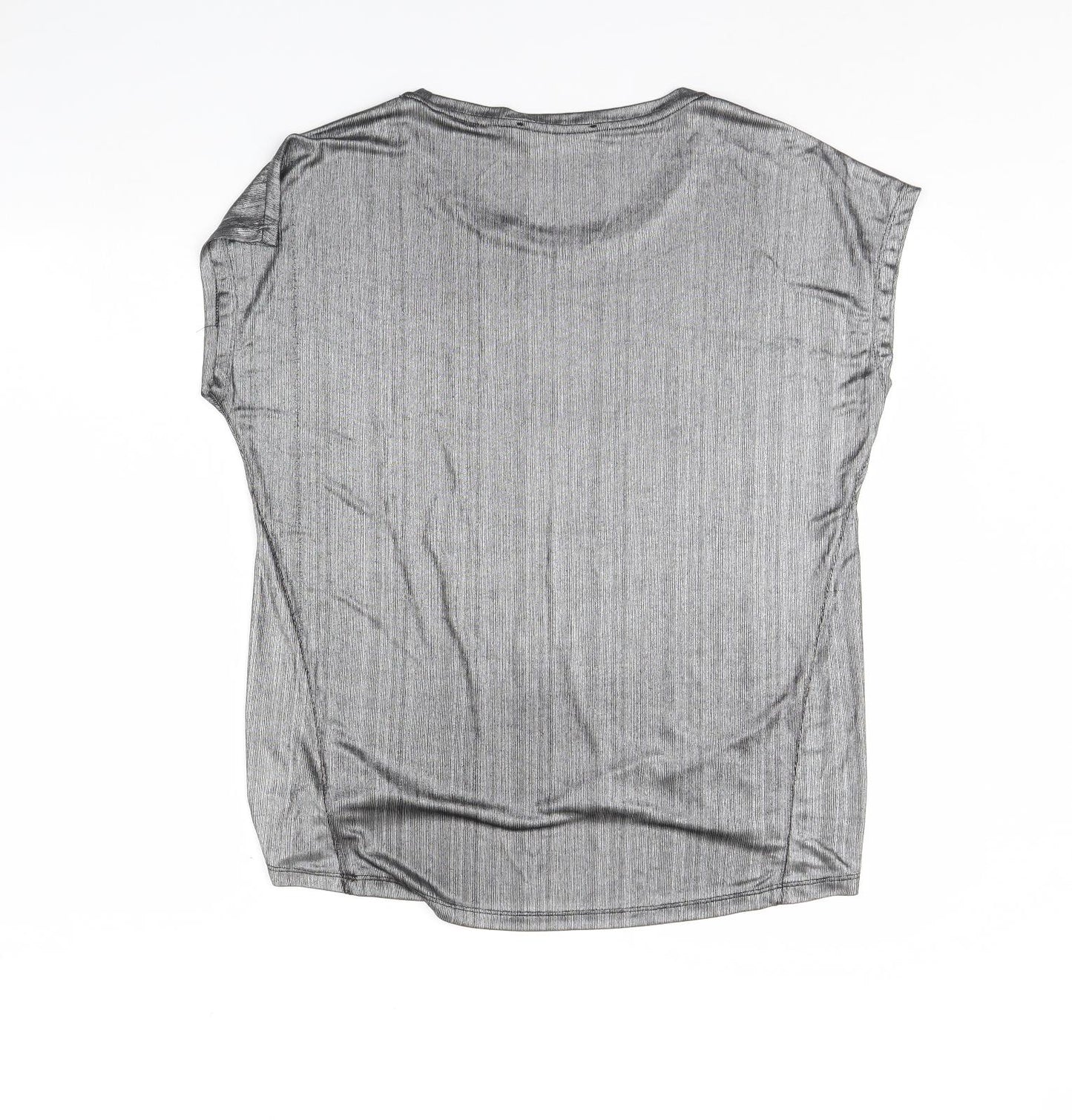 QED London Womens Silver   Basic T-Shirt Size S
