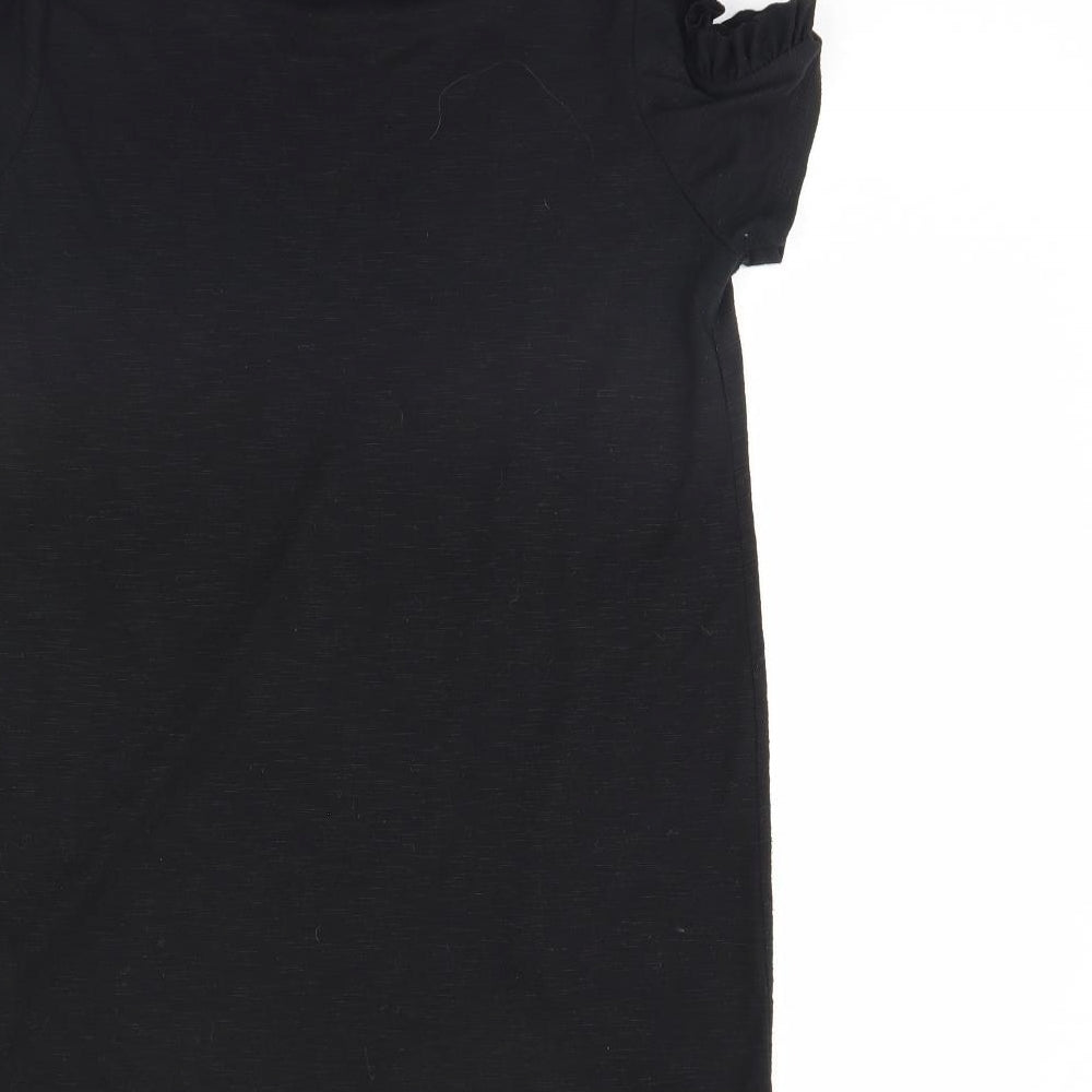 Papaya Womens Black   Basic T-Shirt Size 8