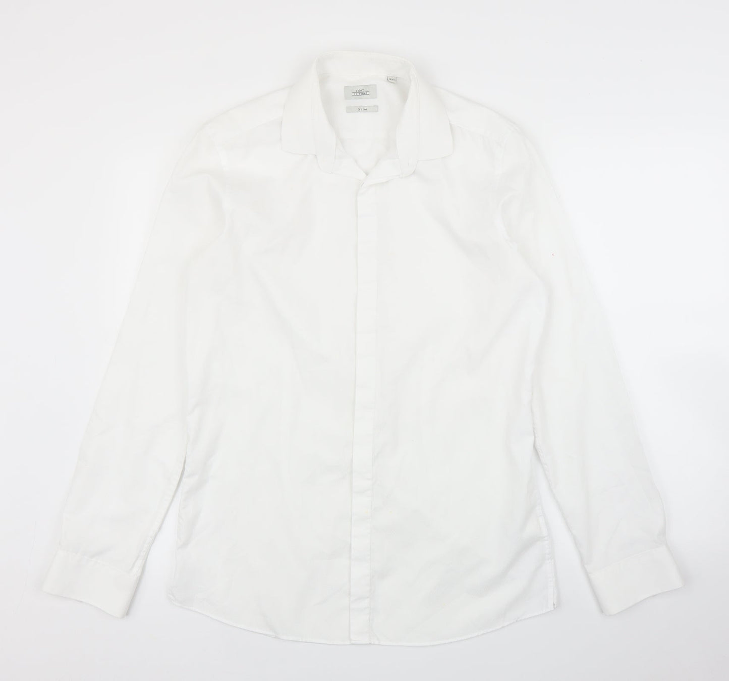 NEXT Mens White    Button-Up Size 15.5