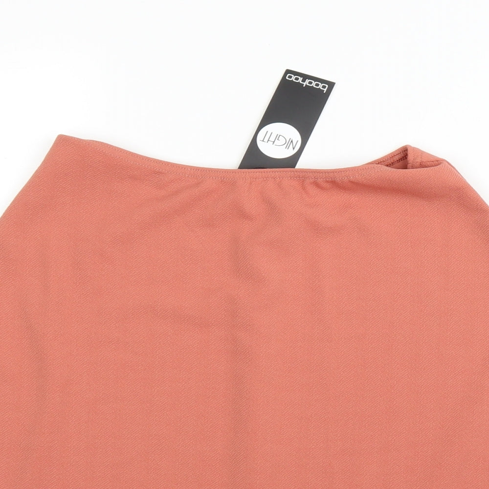 Boohoo Womens Pink   A-Line Skirt Size 6