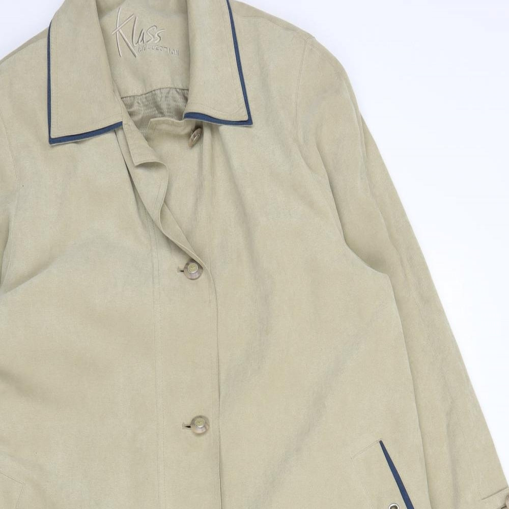 Klassic Womens Beige   Overcoat Coat Size 12