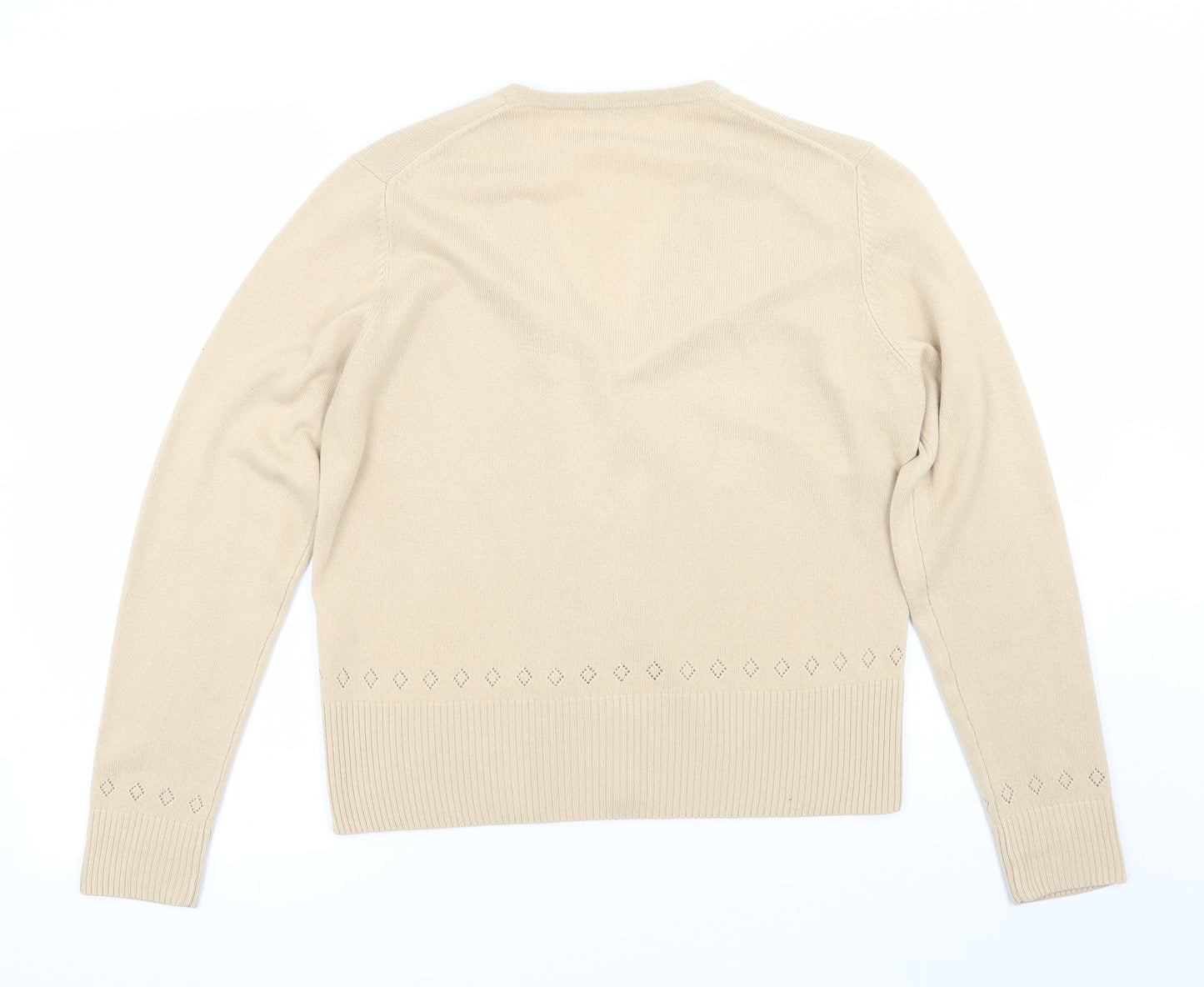 Marks and Spencer Womens Beige   Cardigan Jumper Size 14