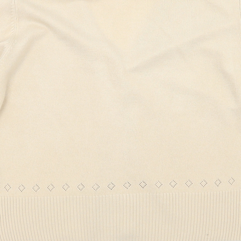 Marks and Spencer Womens Beige   Cardigan Jumper Size 14