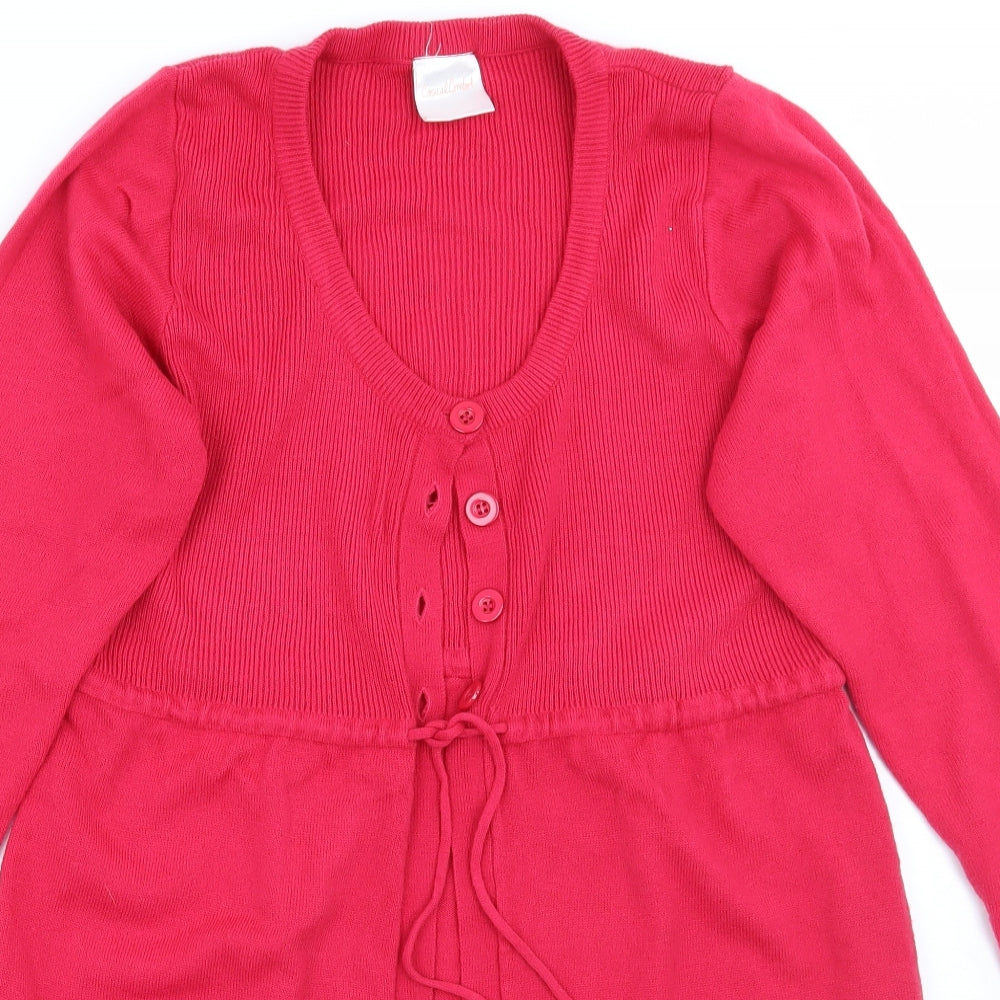 casual comfort Womens Pink   Cardigan Jumper Size 14