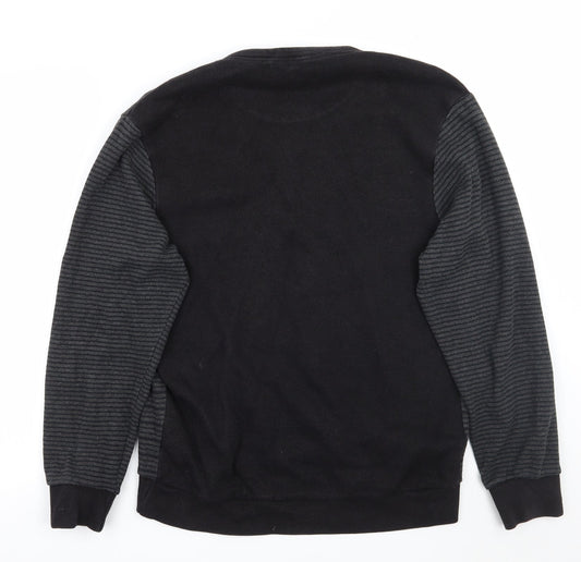 BHS Mens Grey Striped  Pullover Jumper Size L