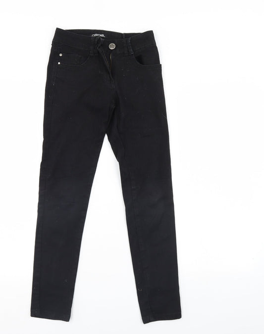 Cherokee Girls Black  Denim Straight Jeans Size 10-11 Years