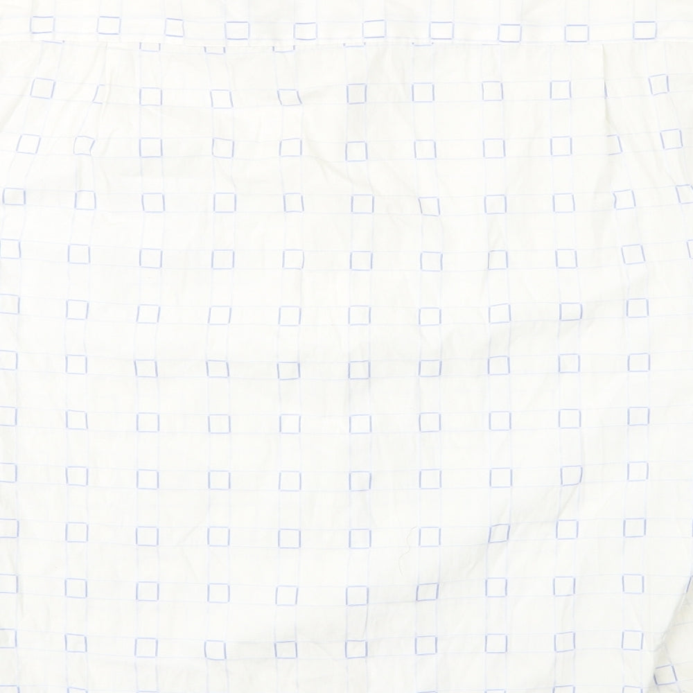 Petroleum Mens White Check   Button-Up Size L