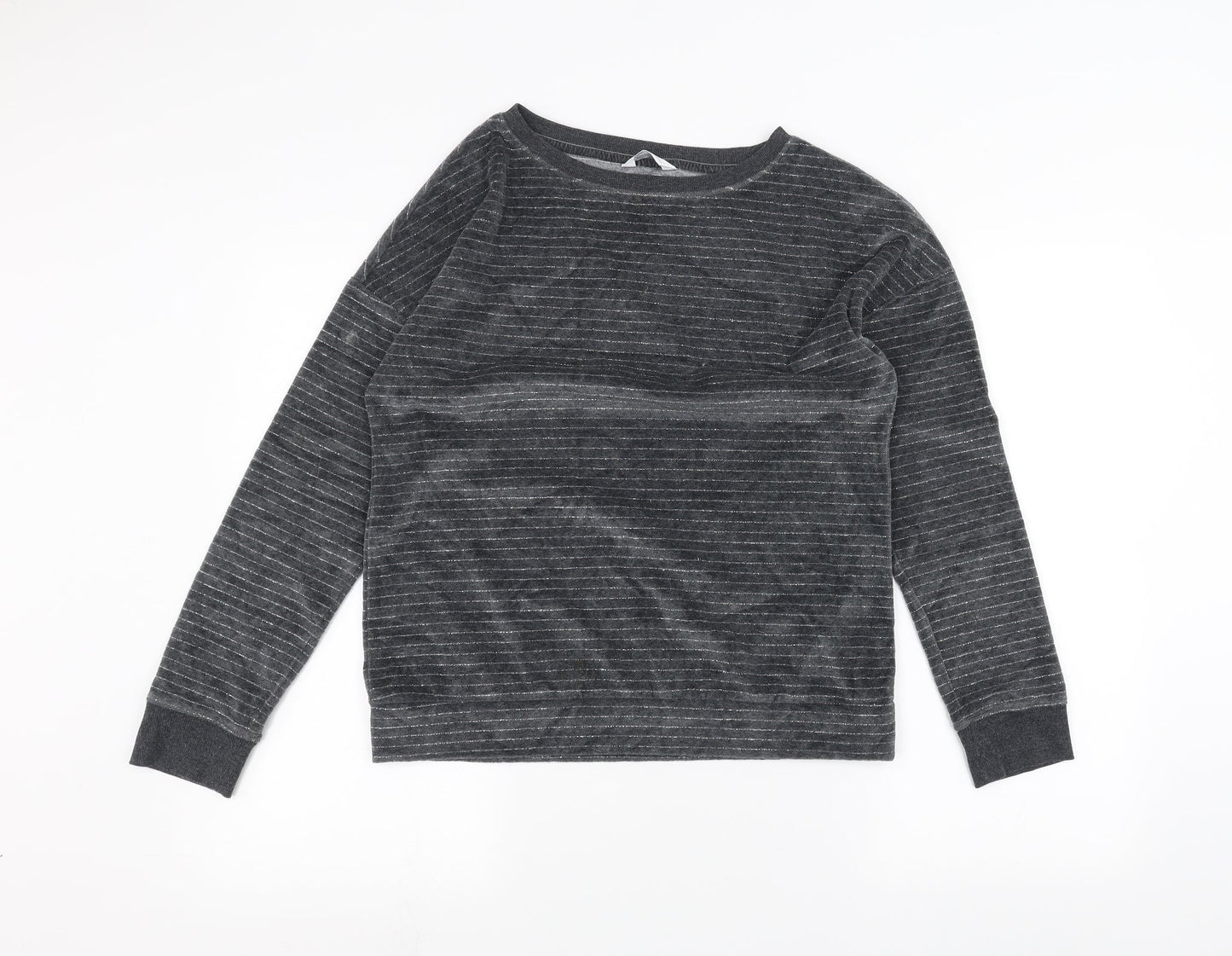 Marks and Spencer Womens Black Striped  Pullover Jumper Size 10