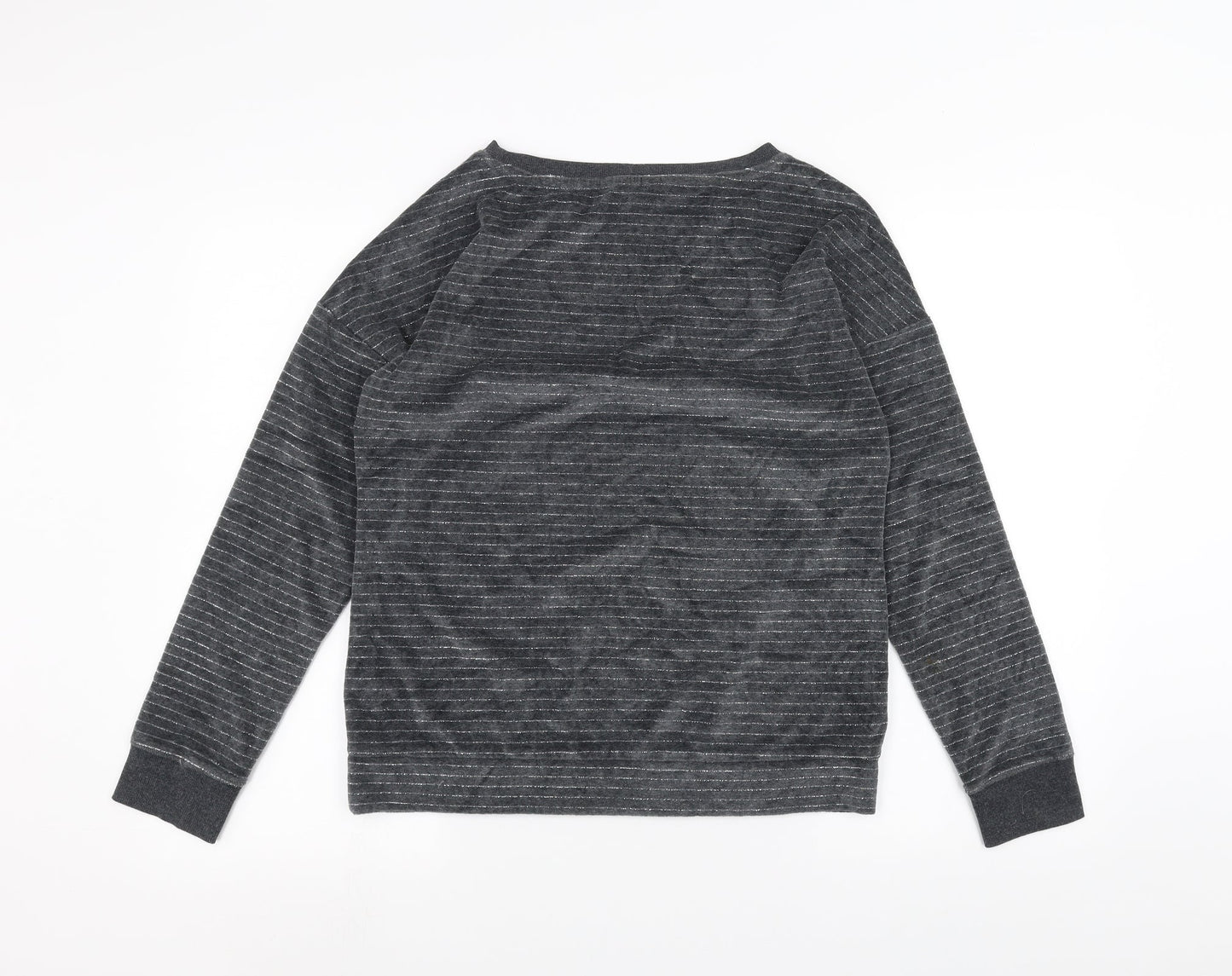 Marks and Spencer Womens Black Striped  Pullover Jumper Size 10