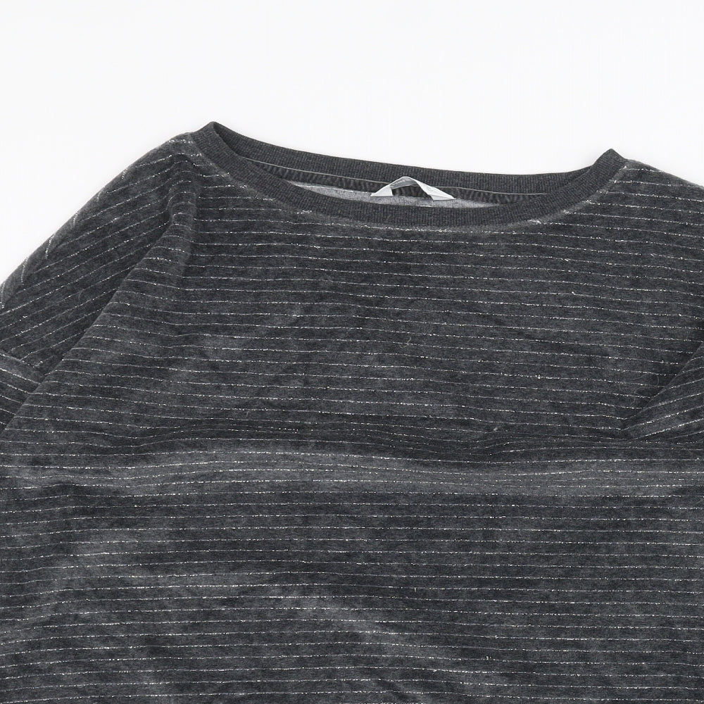 Marks and Spencer Womens Black Striped  Pullover Jumper Size 10