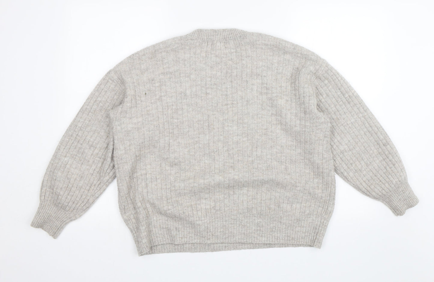 H&M Womens Grey   Pullover Jumper Size M