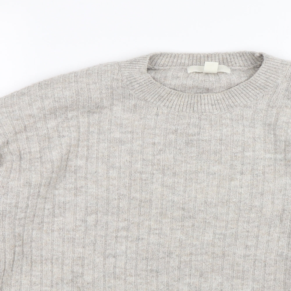 H&M Womens Grey   Pullover Jumper Size M